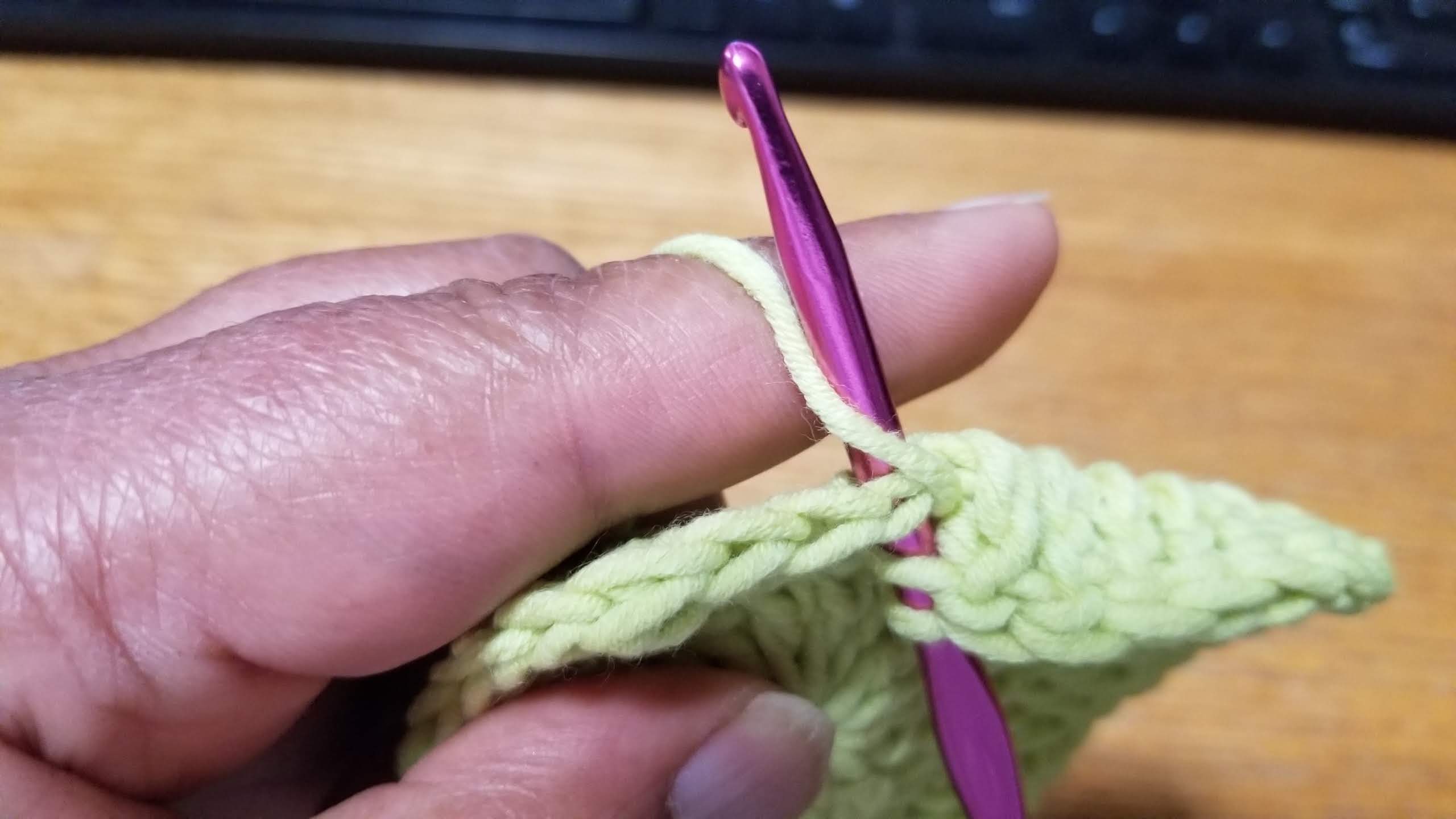 Solid Granny Square with no Hole, work under 2 top stitches Solid Granny Square with no Hole, work under 2 top stitches