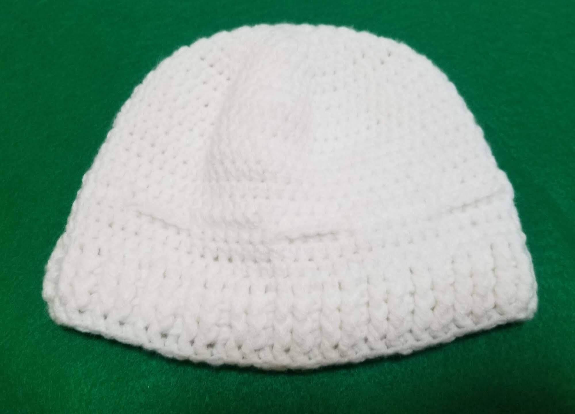 Simple White Crochet Hat