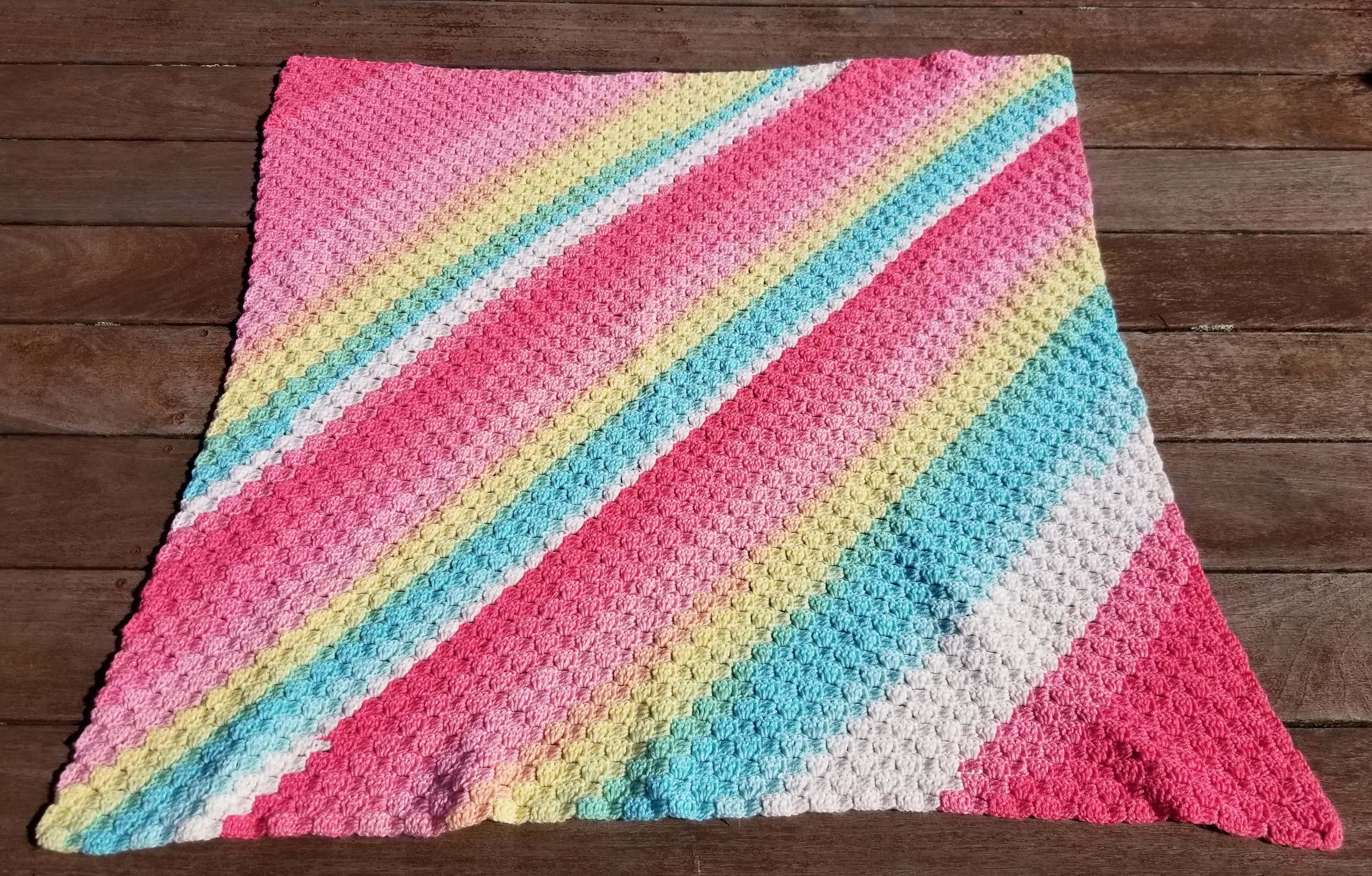 C2C Crochet Pattern makes a good baby blanket