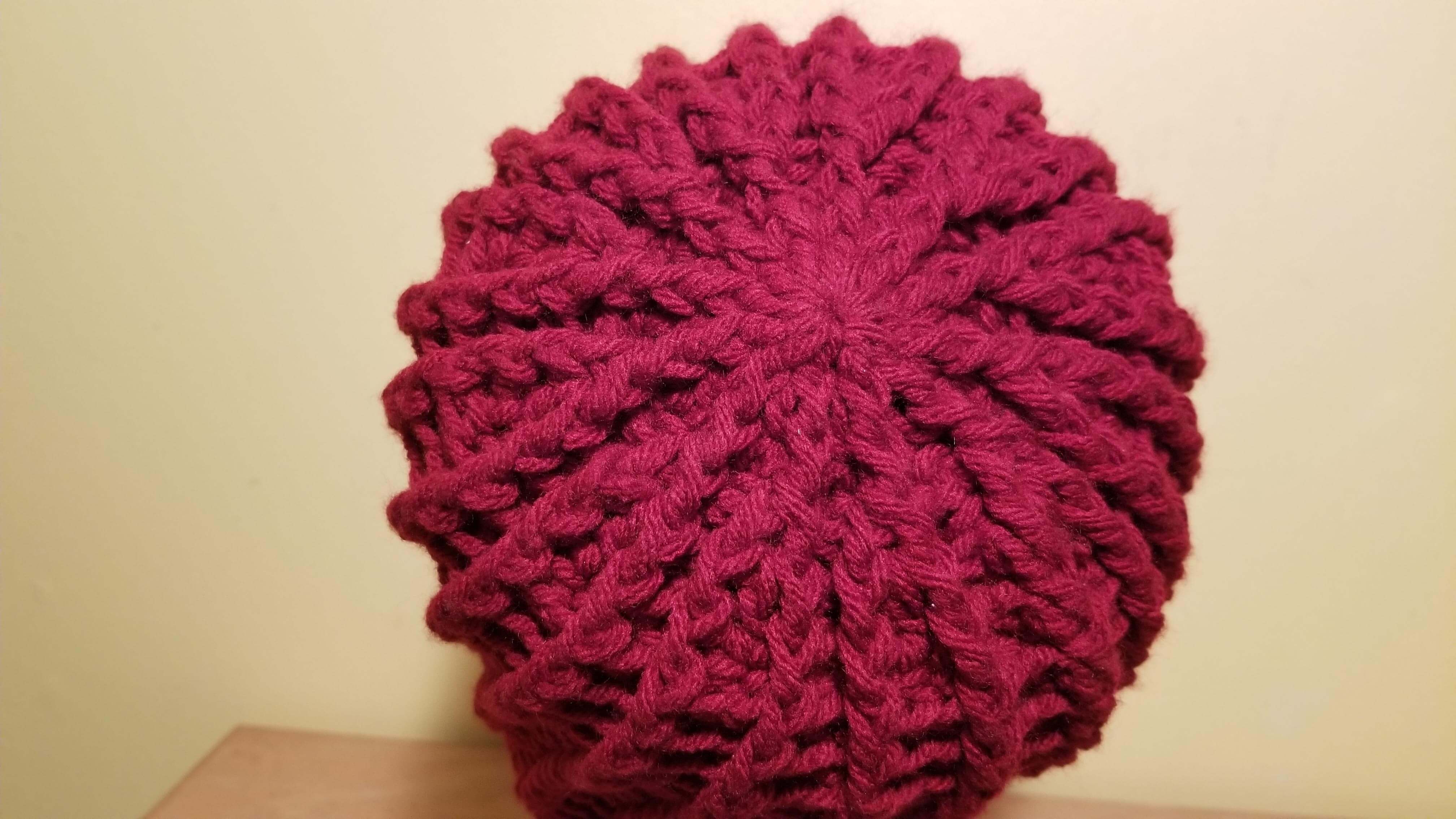 crochet hat crown
