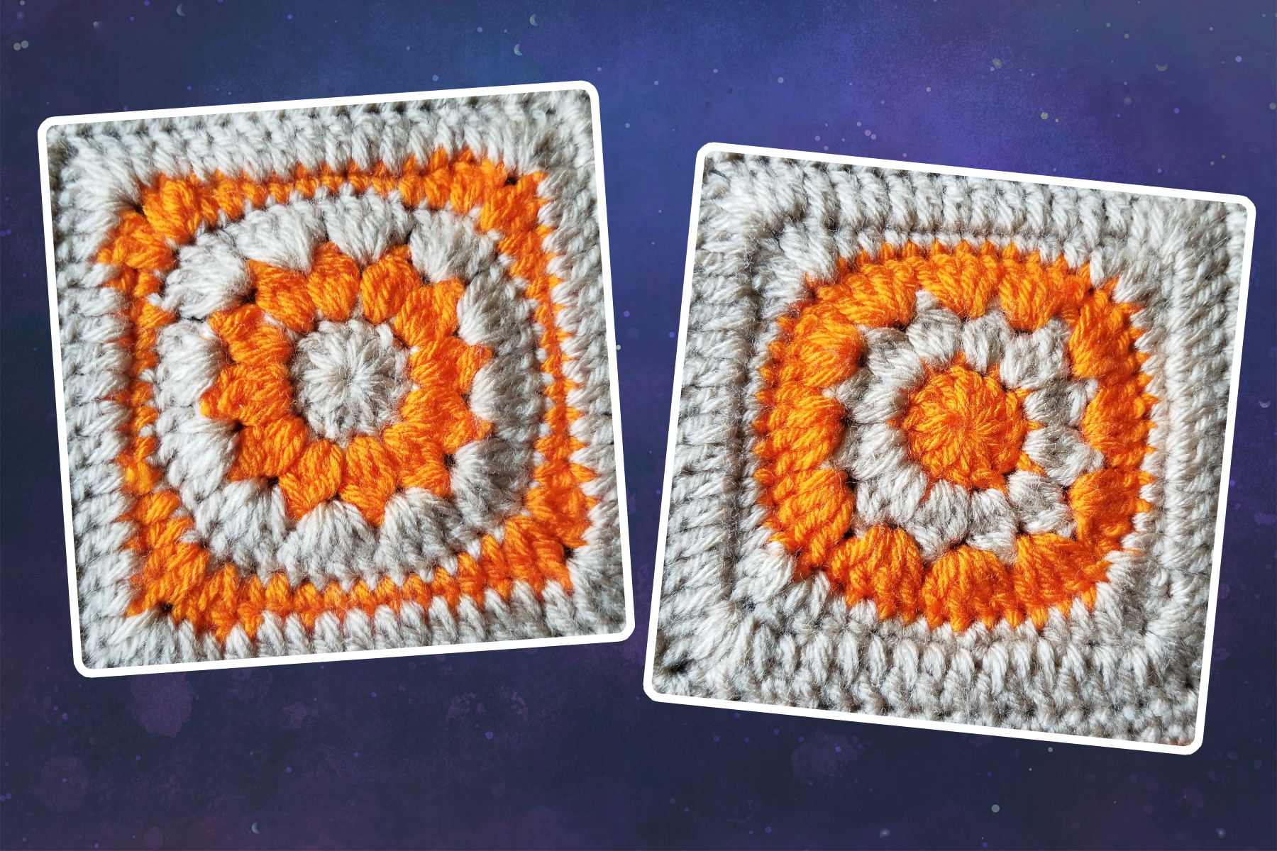 Pumpkin Granny Square Crochet Blanket Pattern